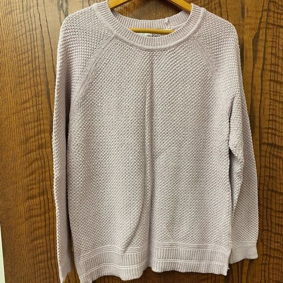 OLD navy open‎ knit soft pink raglan sweater - Picture 1 of 6